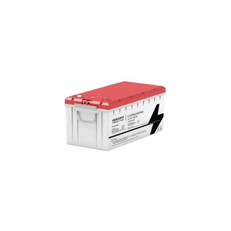 Batería LiFePO4, 2.56 kWh, 25.6V, 100AH / Con BMS Integrado / Vida Útil de más de 3500 Ciclos / Conector RS485 y CAN